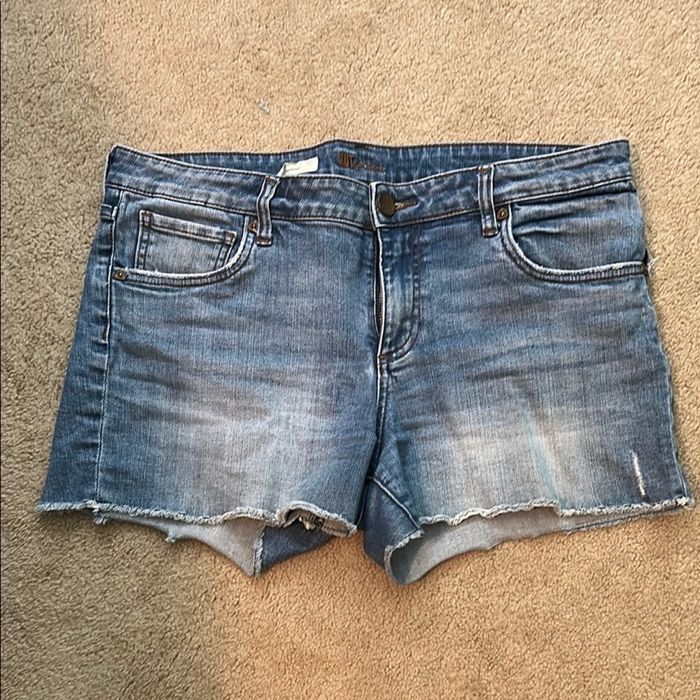 Kut from the Kloth Blue Distressed Jean Shorts